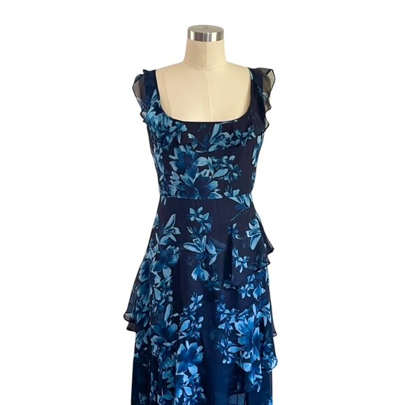 BCBGMAXAZRIA Divine Bloom Dark Dress - Picture 3 of 9